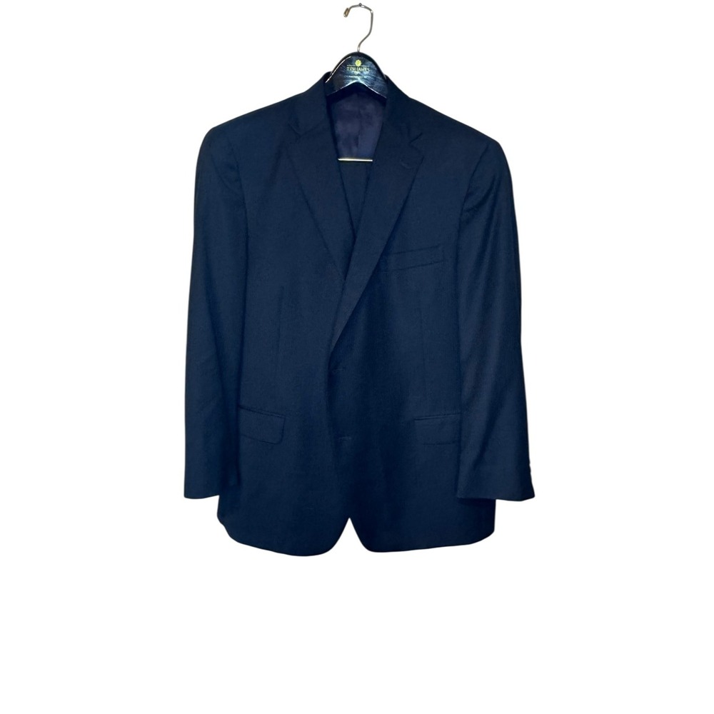Hart Schaffner Marx Men's Suit Pinstripe Blazer Wool Single Vent 2-Button Lined